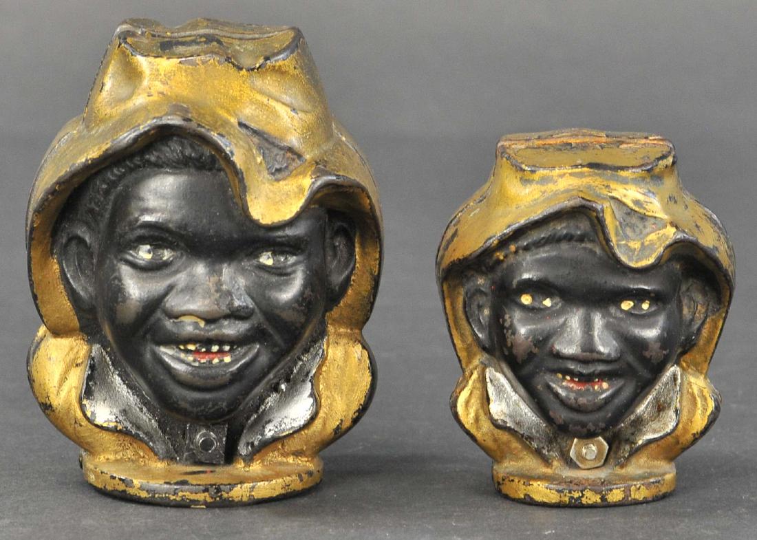 TWO-FACED BLACK BOY STILL BANKS (1 of 3)