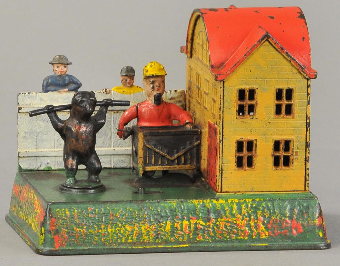 ORGAN GRINDER AND DANCING BEAR MECHANICAL BANK (1 of 3)