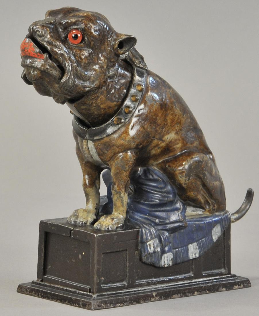 BULL DOG COIN ON NOSE MECHANICAL BANK (1 of 3)