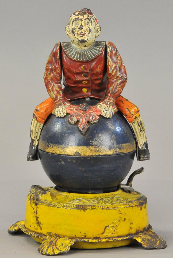 CLOWN ON GLOBE MECHANICAL BANK (1 of 3)
