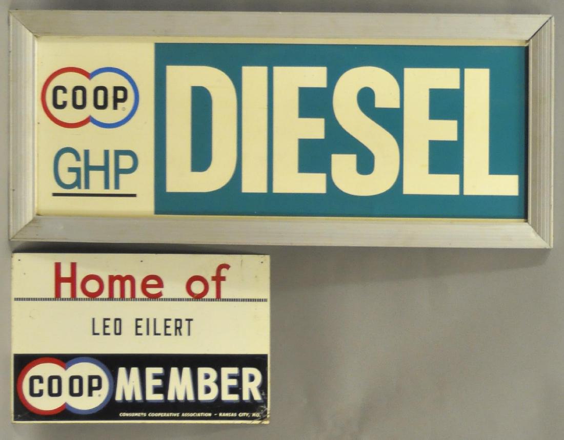 TWO CO-OP FUEL SIGNS (1 of 2)