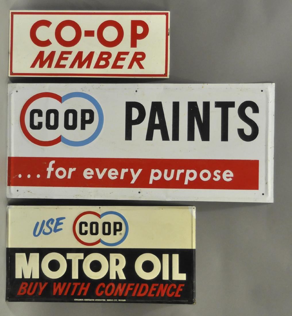 THREE CO-OP METAL SIGNS (1 of 2)