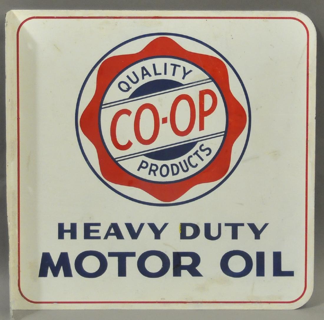 TWO SIDED CO-OP MOTOR OIL SIGN (1 of 2)