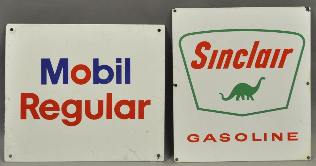 TWO PORCELAIN GAS PUMP SIGNS (1 of 2)