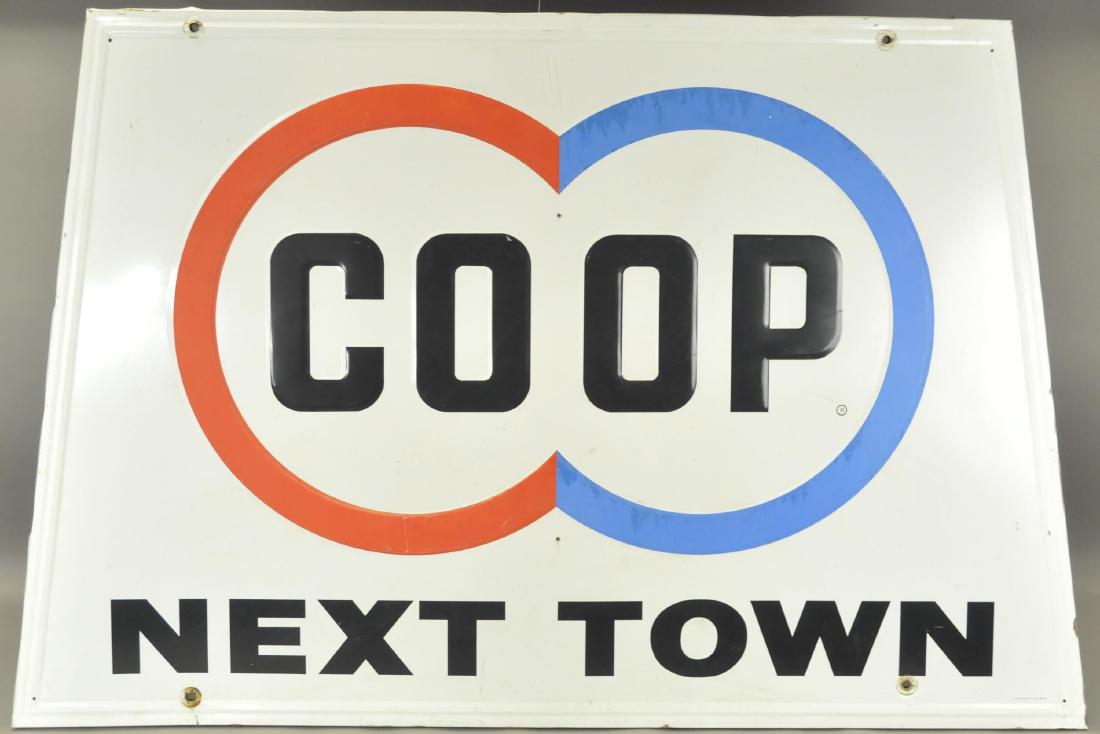 EMBOSSED METAL CO-OP SIGN (1 of 2)