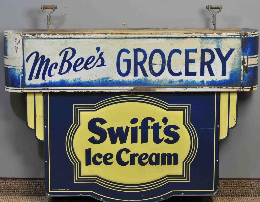 LARGE SWIFT'S ICE CREAM SIGN (1 of 2)
