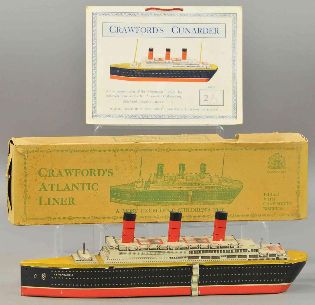 BOXED OCEAN LINER BERENGARIA BISCUIT TIN (1 of 3)