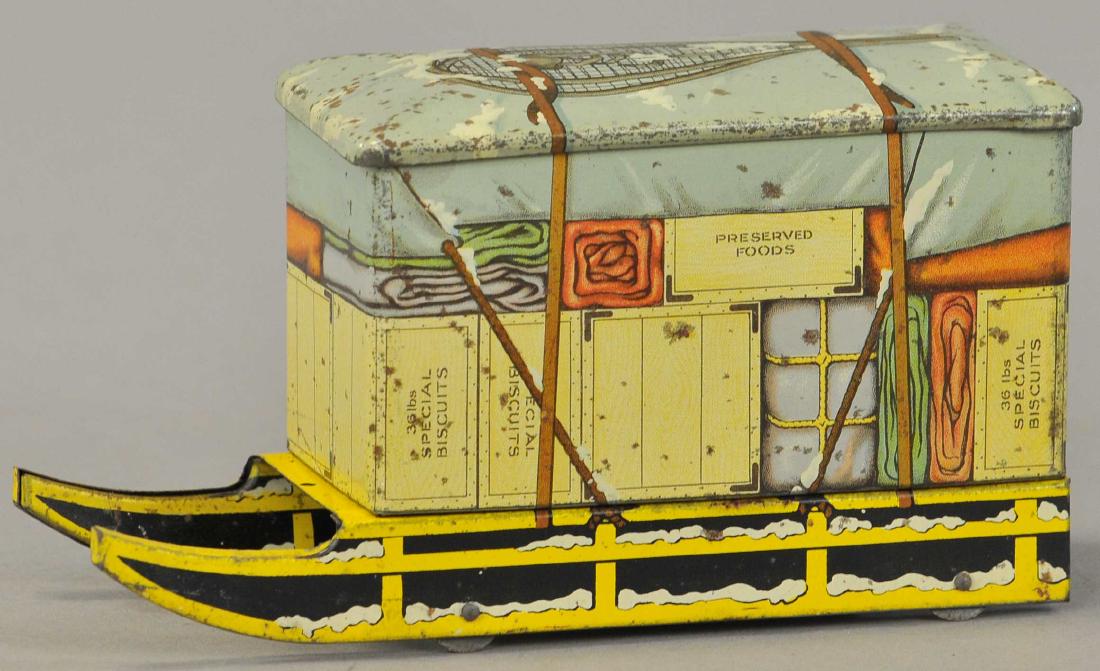 JACOBS & CO SNOW SLED BISCUIT TIN (1 of 3)