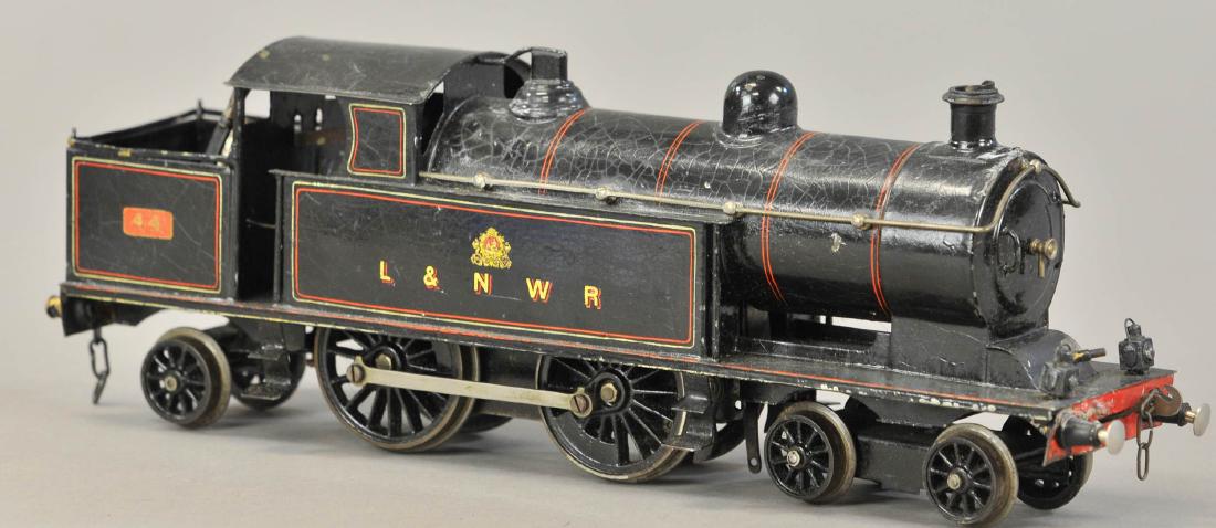 BING LNWR TANK LOCOMOTIVE: 1276. BING LNWR TANK LOCOMOTIVE | 1" gauge, clockwork. 16" l.