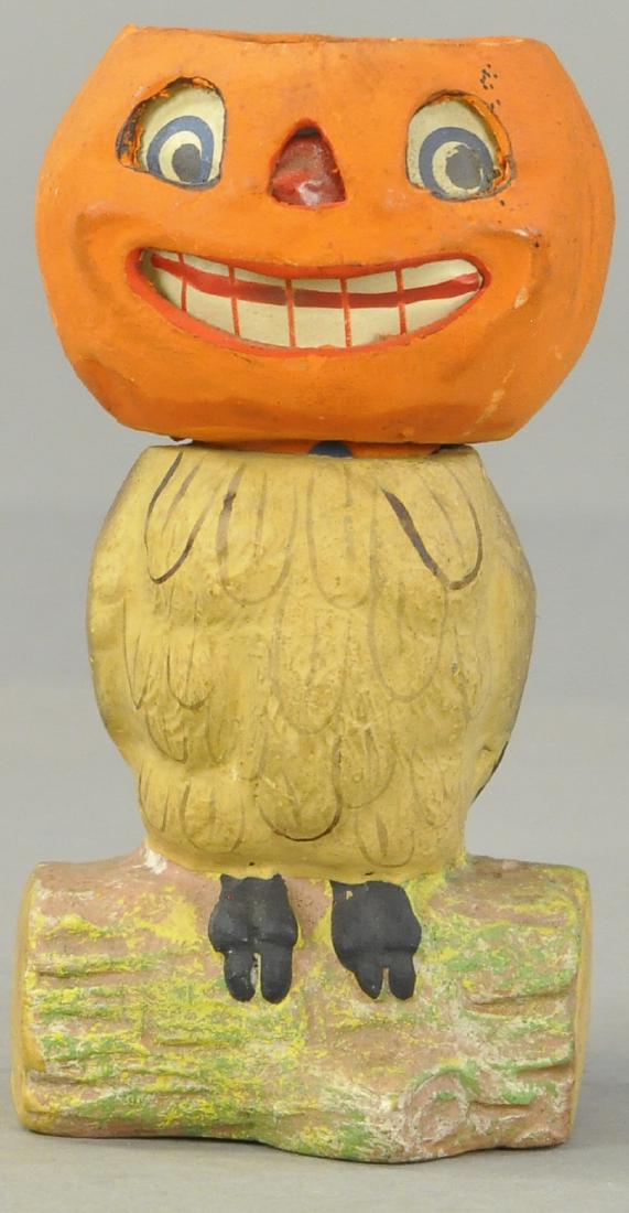 GERMAN COMPOSITION LANTERN/CANDY CONTAINER COMBO (1 of 4)