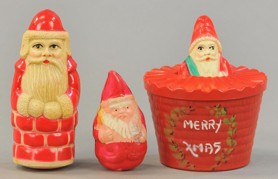 THREE CELLULOID SANTA CLAUS (1 of 3)