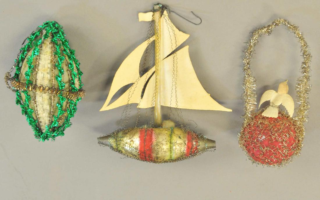 THREE VICTORIAN WIRE WRAP ORNAMENTS (1 of 2)