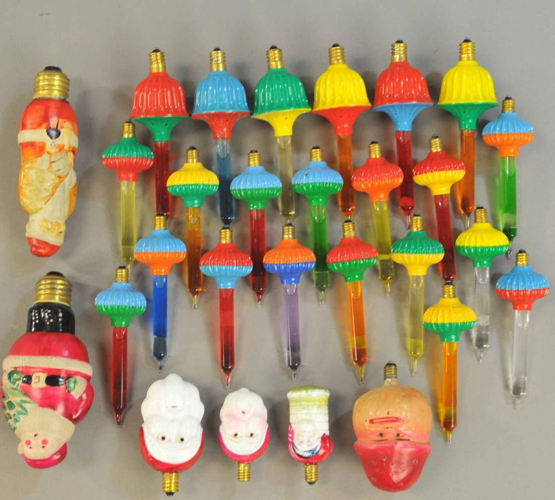ASSORTMENT OF 22 BUBBLE LIGHTS & 4 FIGURAL LIGHT B