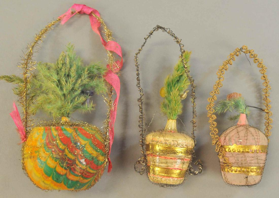 END OF DAY FLOWER BASKET AND TWO TREE POTS (1 of 2)