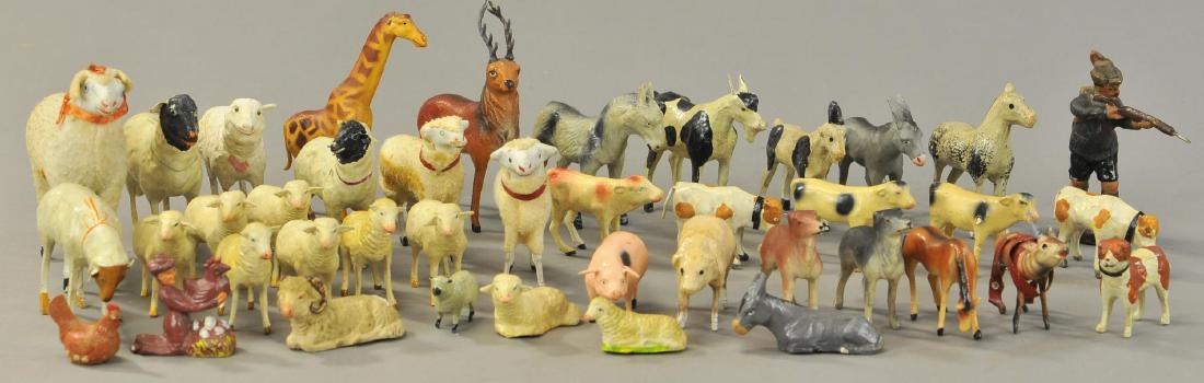 LARGE ASSORTMENT OF CHRISTMAS PUTZ ANIMALS (1 of 2)