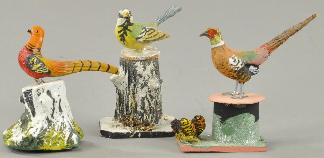 TWO PHEASANT AND A BLUEBIRD CANDY CONTAINERS (1 of 2)