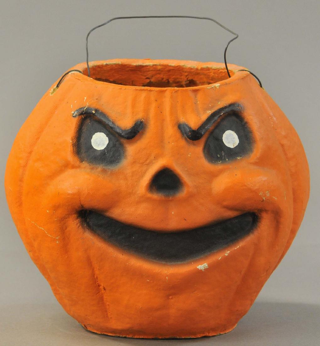 LARGE PULP JACK-O-LANTERN WITH PAINTED ON FACE (1 of 2)