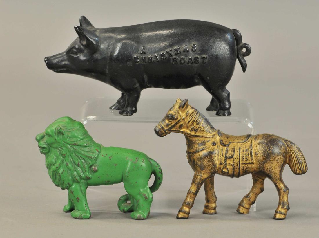 THREE ANIMAL THEME STILL BANKS - SADDLE HORSE (1 of 3)