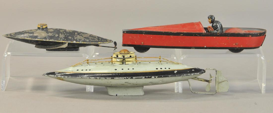 HESS SPEEDBOAT & GERMAN TIN SUBMARINES (1 of 3)