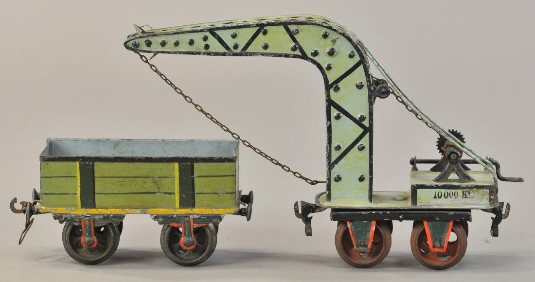 MARKLIN GAUGE II CRANE AND OPEN WAGON (1 of 3)