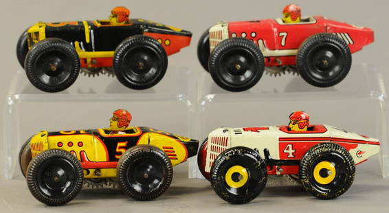 FOUR MARX MIDGET RACE CARS: 243. FOUR MARX MIDGET RACE CARS | 5" l.