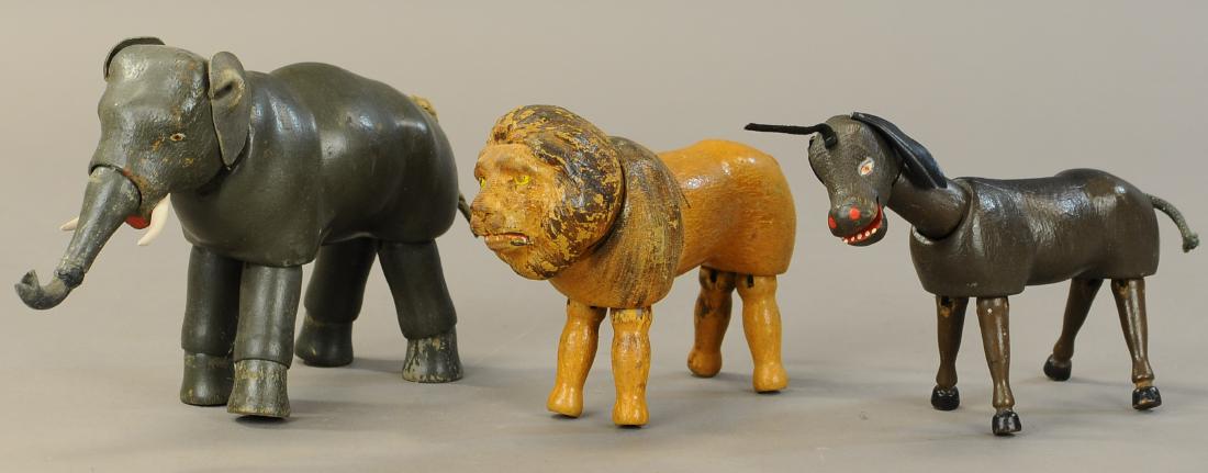 THREE SCHOENHUT CIRCUS ANIMALS (1 of 3)