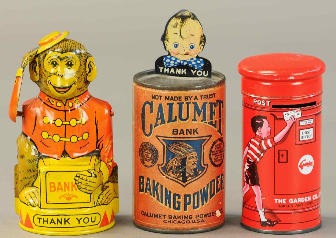 THREE ADVERTISING BANKS - SUQARE TRAP MONKEY (1 of 3)