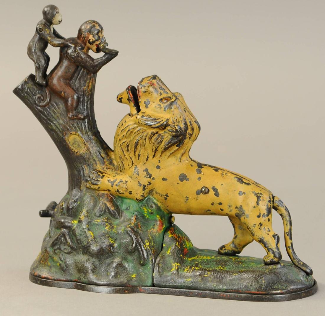 LION & MONKEYS MECHANICAL BANK (1 of 3)