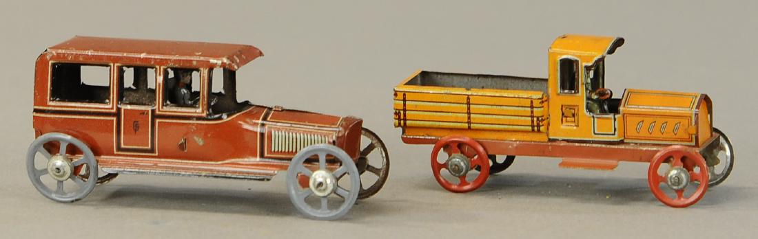 PAIR OF FISCHER PENNY TOY AUTOS (1 of 3)
