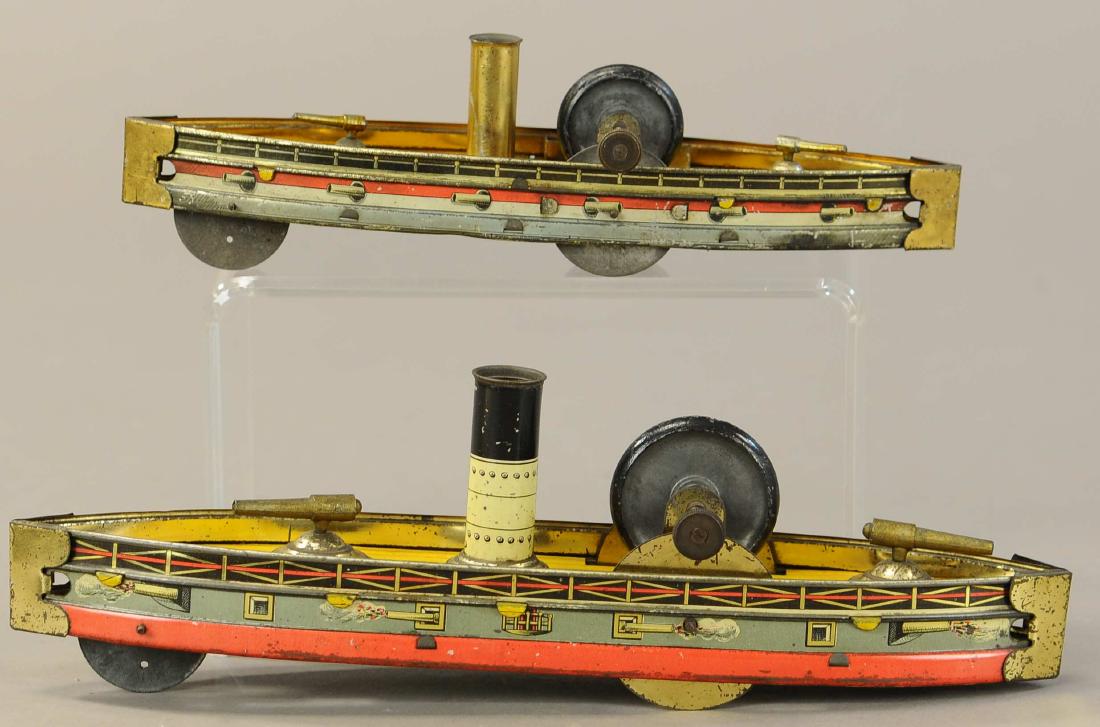 TWO HESS FRICTION DRIVE GUN BOATS: 175. TWO HESS FRICTION DRIVE GUN BOATS | 12" l.