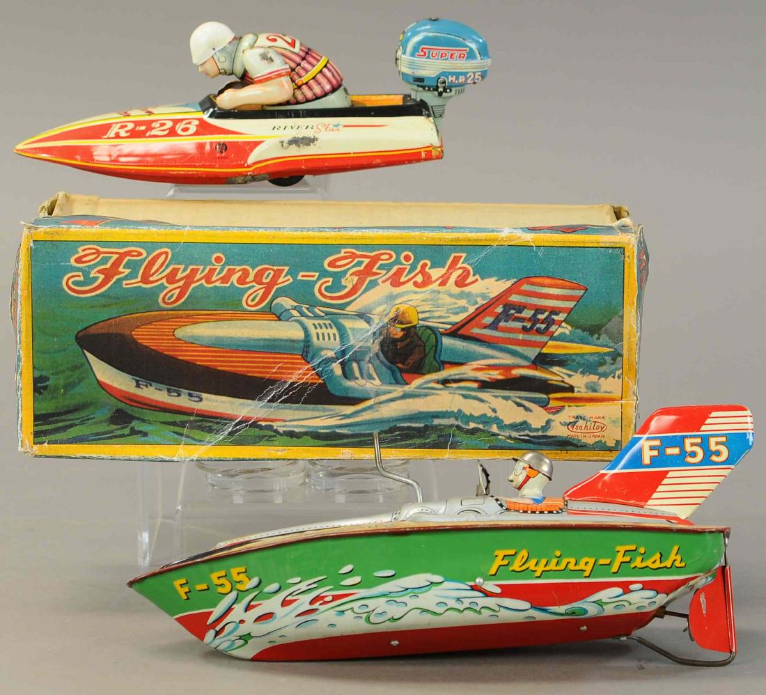 TWO JAPANESE SPEEDBOATS - ASAHI TOYS (1 of 2)