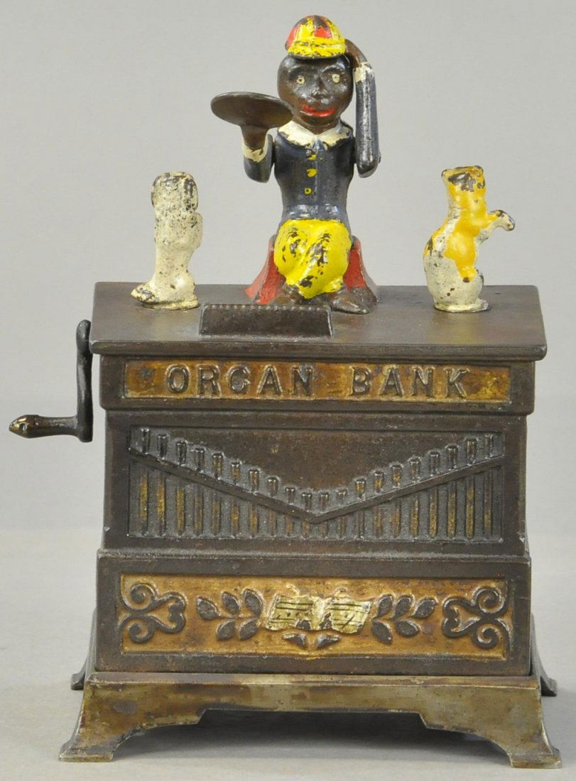 ORGAN MECHANICAL BANK - CAT/DOG (1 of 3)