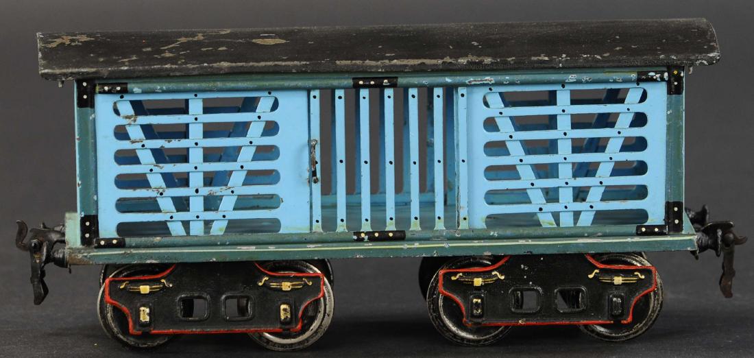 MARKLIN II GAUGE CATTLE CAR PRR: 716. MARKLIN II GAUGE CATTLE CAR PRR | 11" l.
