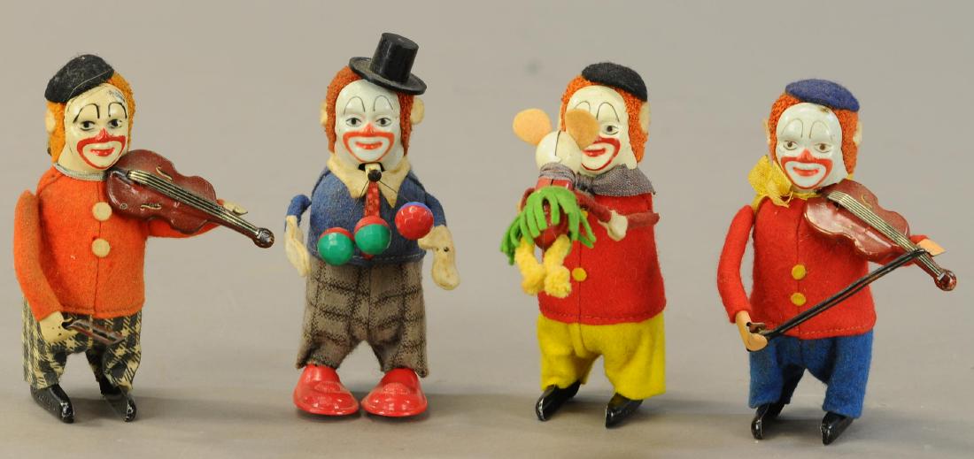 GROUP OF FOUR SCHUCO CLOWNS (1 of 3)