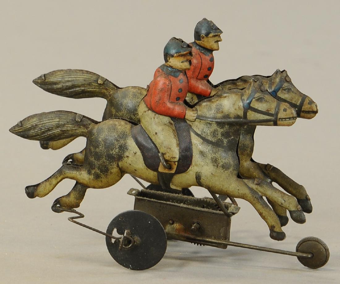 GERMAN DOUBLE JOCKEY GALLOPING TOY (1 of 3)