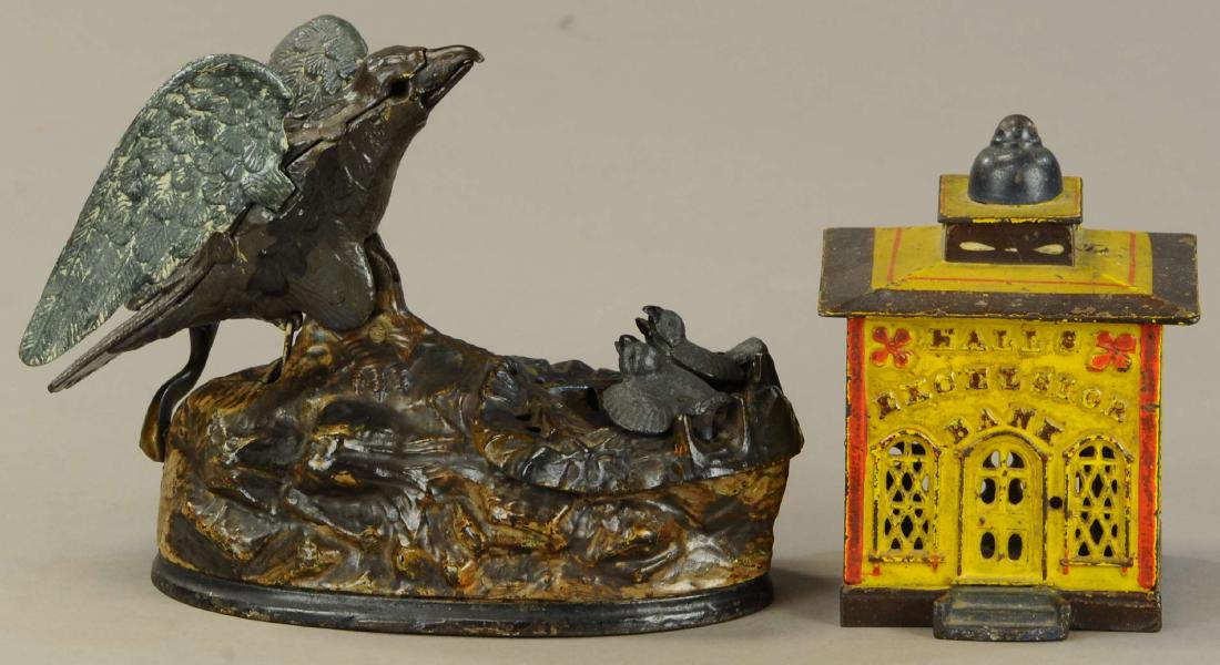 EAGLE EAGLETTS & HALLS EXCELSIOR MECHANICAL BANKS (1 of 3)