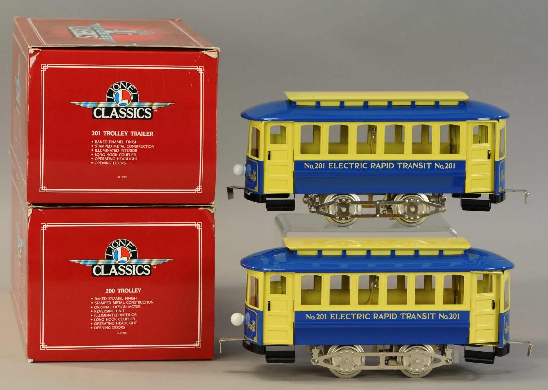 TWO BOXED LIONEL CLASSICS 201 TROLLEY TRAILER (1 of 4)