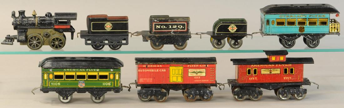 LOT OF AMERICAN FLYER & OVERLAND FLYER TRAINS (1 of 4)