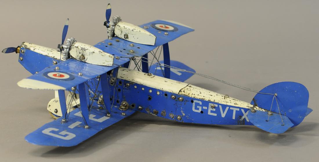 MECCANO TRI-MOTOR BI-WING AIRPLANE (1 of 3)