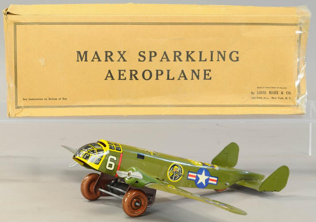 BOXED MARX SPARKLING ARMY AEROPLANE (1 of 3)