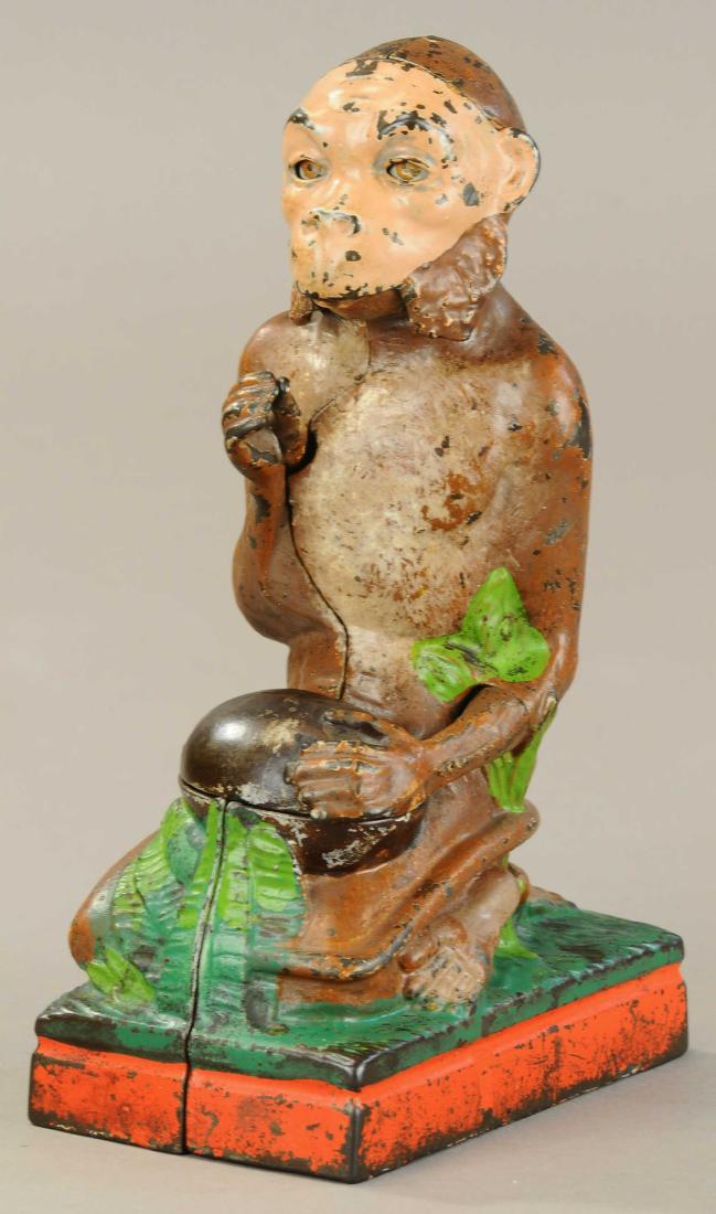 MONKEY W/ COCONUT MECHANICAL BANK: 97. MONKEY W/ COCONUT MECHANICAL BANK | J. & E. Stevens Co. | Lever is replaced, (Exc. Cond.) | $1,000 - $1,500