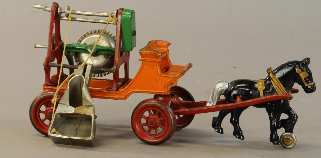KENTON HORSE-DRAWN CEMENT MIXER: 375. KENTON HORSE-DRAWN CEMENT MIXER | 14"l. | Missing driver, otherwise (Exc. Cond.) | $800 - $1,200