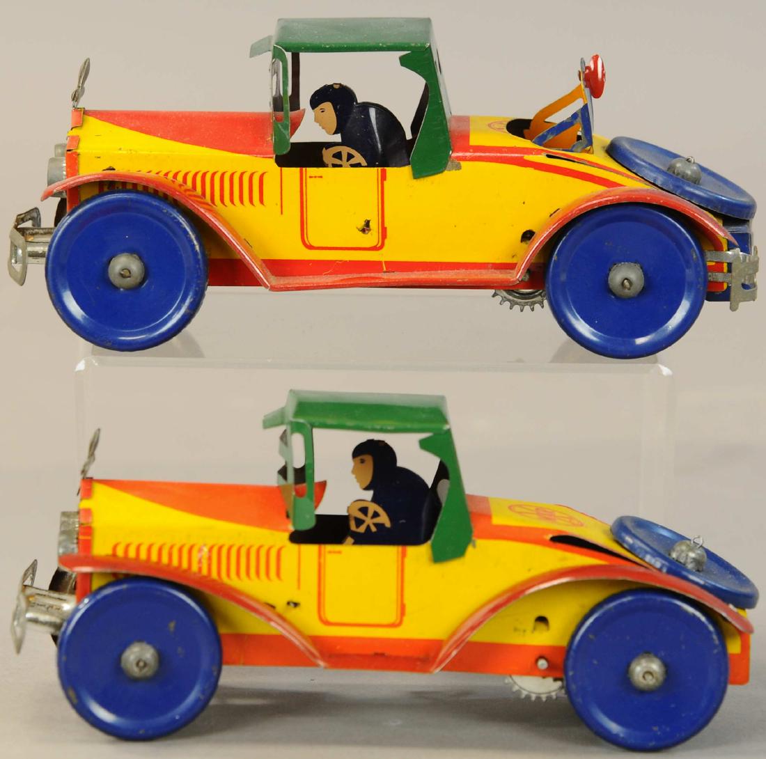 TWO MARX RACING COUPES - SPEED KING: 589. TWO MARX RACING COUPES - SPEED KING | 9" l. | One has rumble seat, (Exc.-Pristine Cond.) | $300 - $400