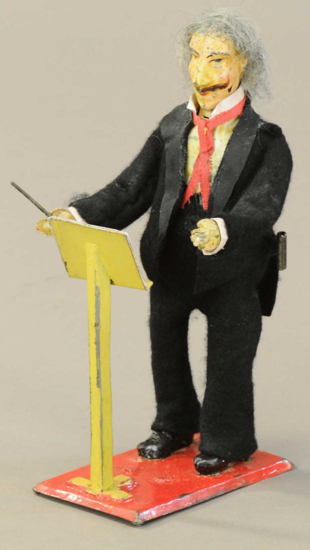 FERNAND MARTIN MUSICAL CONDUCTOR: 1124. FERNAND MARTIN MUSICAL CONDUCTOR | Extremely rare with few known examples. | 8" l. | Appears to be assembled from assorted original and replacement pieces and repainted. | $500 - $1,000