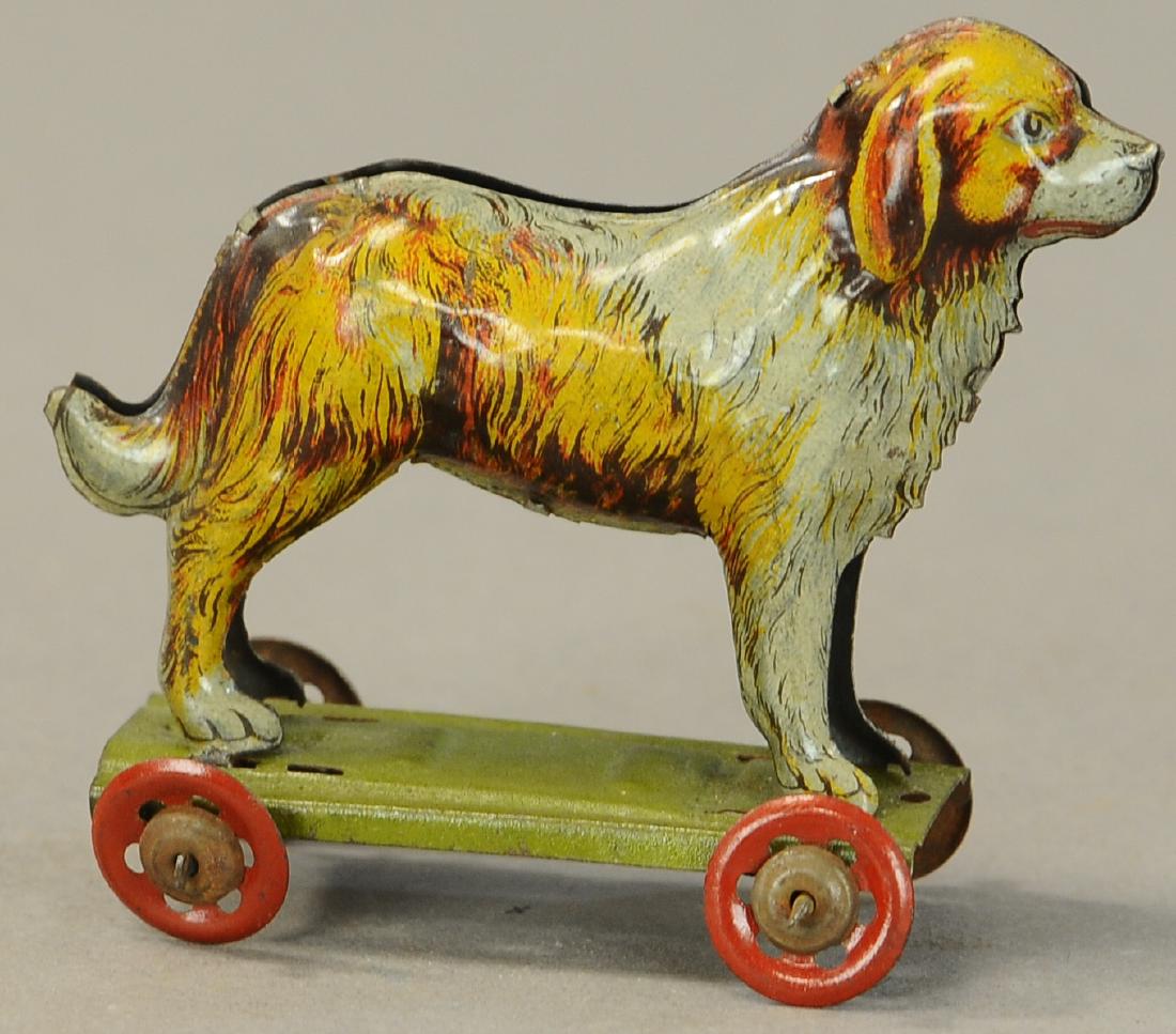 MEIER DOG ON PLATFORM PENNY TOY: 1150. MEIER DOG ON PLATFORM PENNY TOY | 3.5" | (Exc. - Pristine Cond.) | $300 - $400