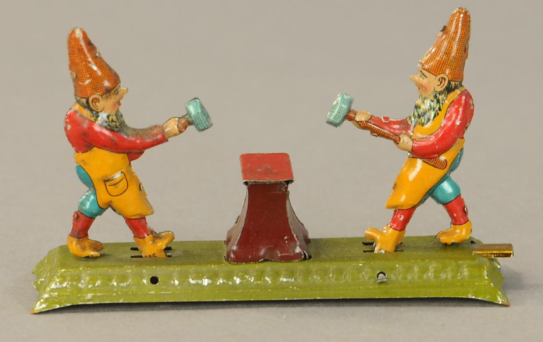 MEIER HAMMERING GNOMES PENNY TOY: 1155. MEIER HAMMERING GNOMES PENNY TOY | 4" | (Pristine - Near Mint Cond.) | $300 - $400