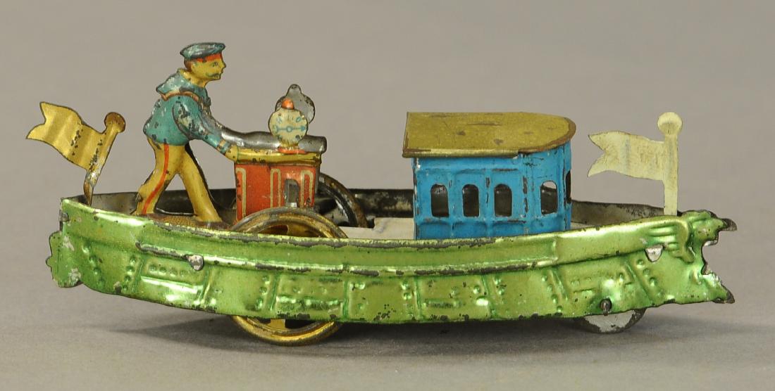 MEIER BOAT W/ CABIN PENNY TOY: 1162. MEIER BOAT W/ CABIN PENNY TOY | 4.5" | (Exc. Cond.) | $400 - $600
