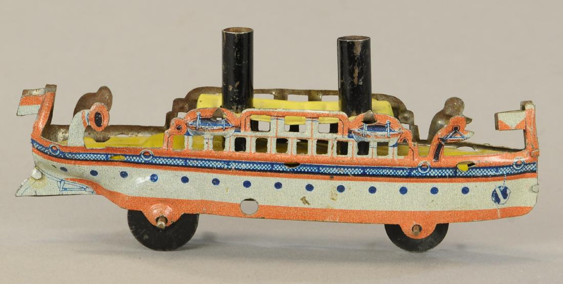 DISTLER PASSENGER BOAT PENNY TOY: 1168. DISTLER PASSENGER BOAT PENNY TOY | 4.75" | (VG - Exc. Cond.) | $200 - $300