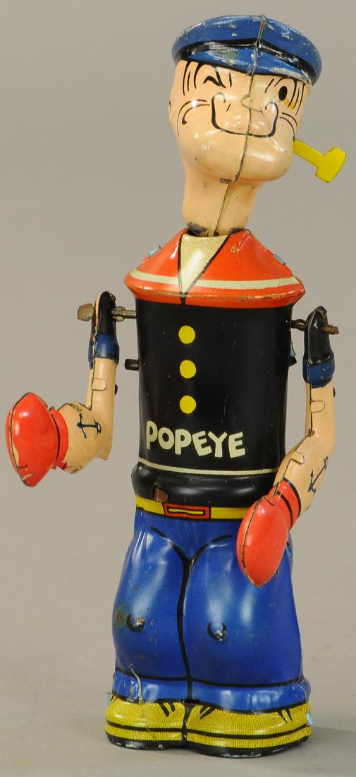 CHEIN POPEYE SHADOW BOXER: 1262. CHEIN POPEYE SHADOW BOXER | 7" h. | (Exc. Cond.) | $700 - $1,000