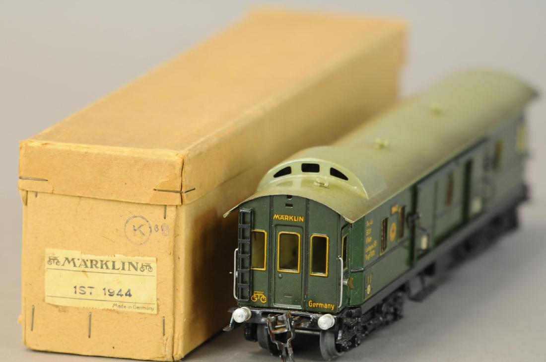 BOXED MARKLIN 40CM BAGGAGE CAR: 1381. BOXED MARKLIN 40CM BAGGAGE CAR | O gauge. | 15.5" | (Exc - Pristine Cond.) | $300 - $500